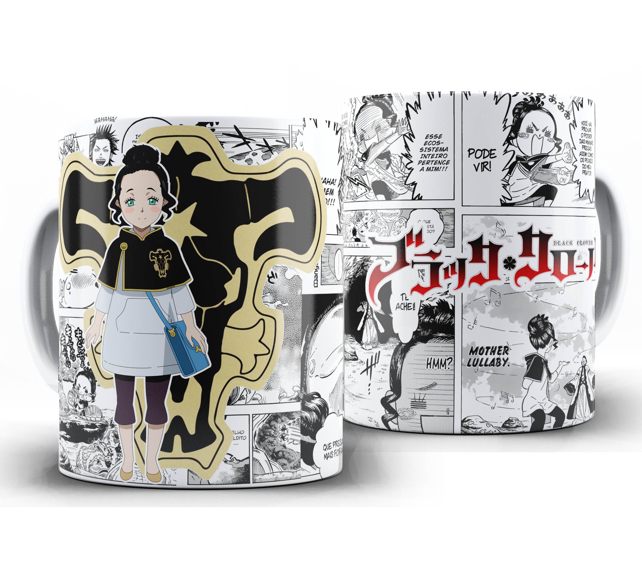 Caneca Anime Mangá - Black Clover - Touros Negro - Charmy Pappitson